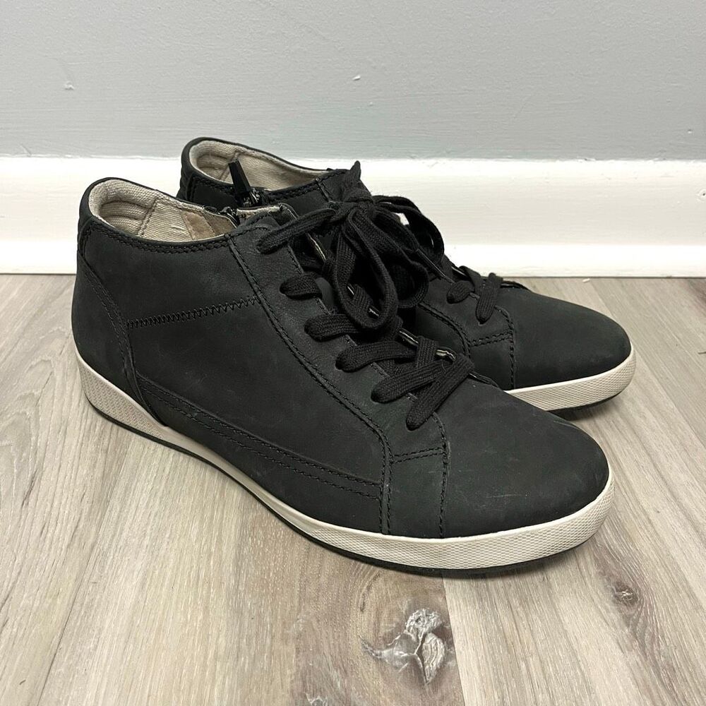 Dansko Onyx Black Nubuck Leather Lace Up Boot Sneakers EU Size 41 / US 10.5-11